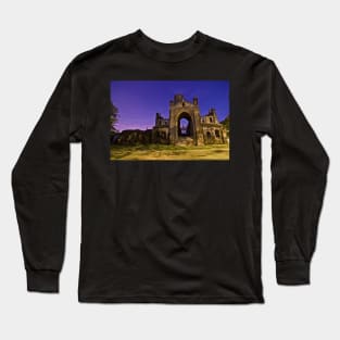 Kirkstall Abbey Cistercian monastery Leeds West Yorkshire Night Long Sleeve T-Shirt